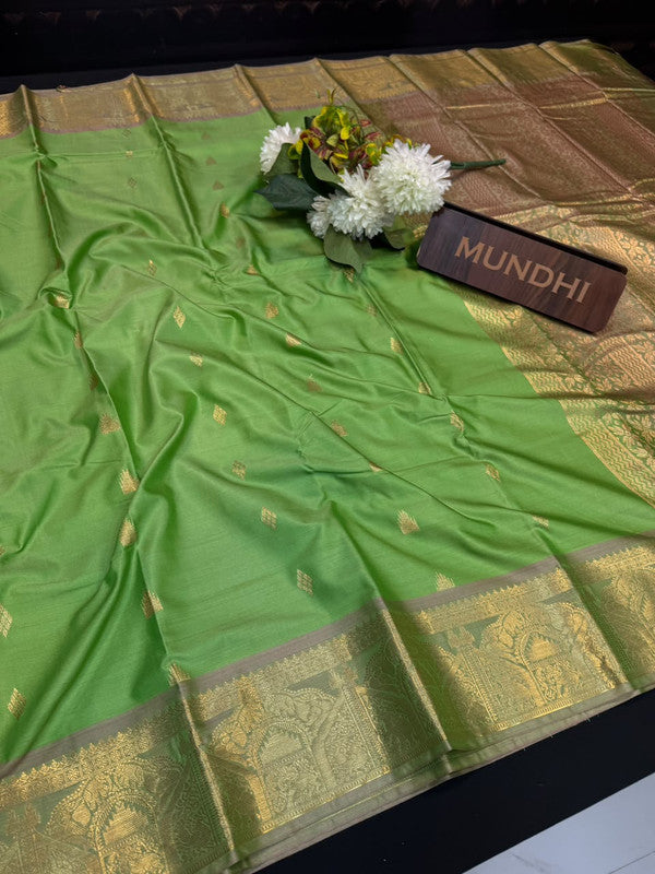Vegan Silk Saree with |Zari Work for Women| VG112