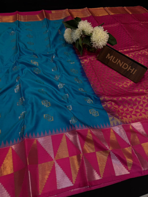 Vegan Silk Saree with |Zari Work for Women| VG116