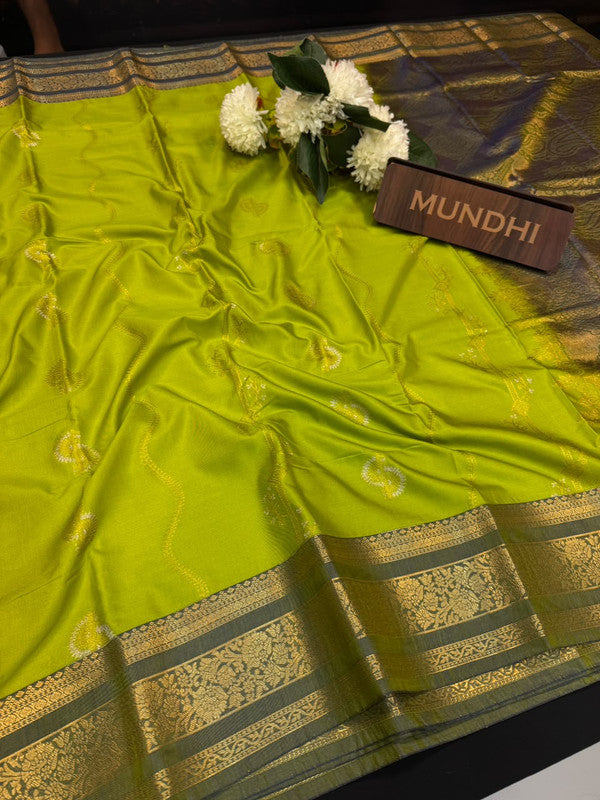 Vegan Silk Saree with |Zari Work for Women| VG118