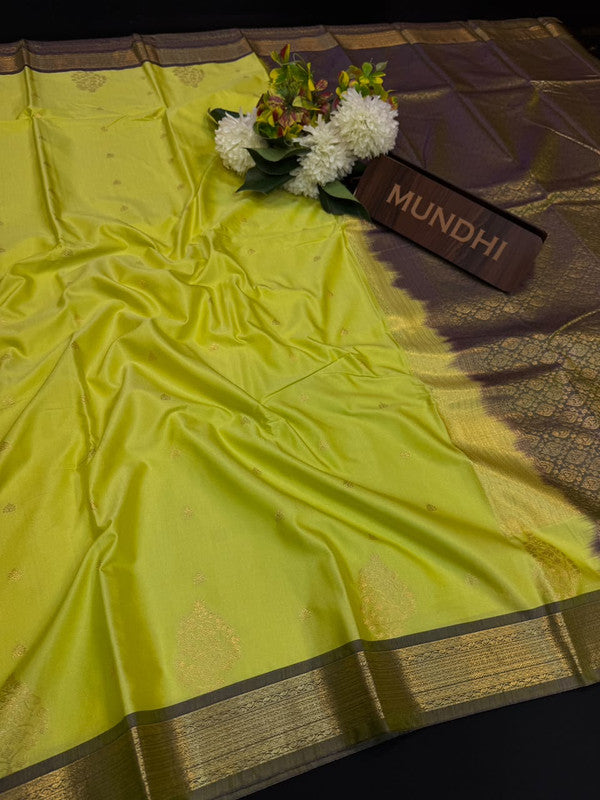 Vegan Silk Saree with |Zari Work for Women| VG123