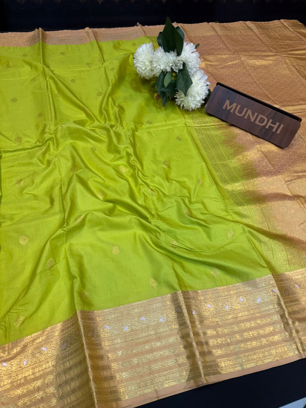 Vegan Silk Saree with |Zari Work for Women| VG129