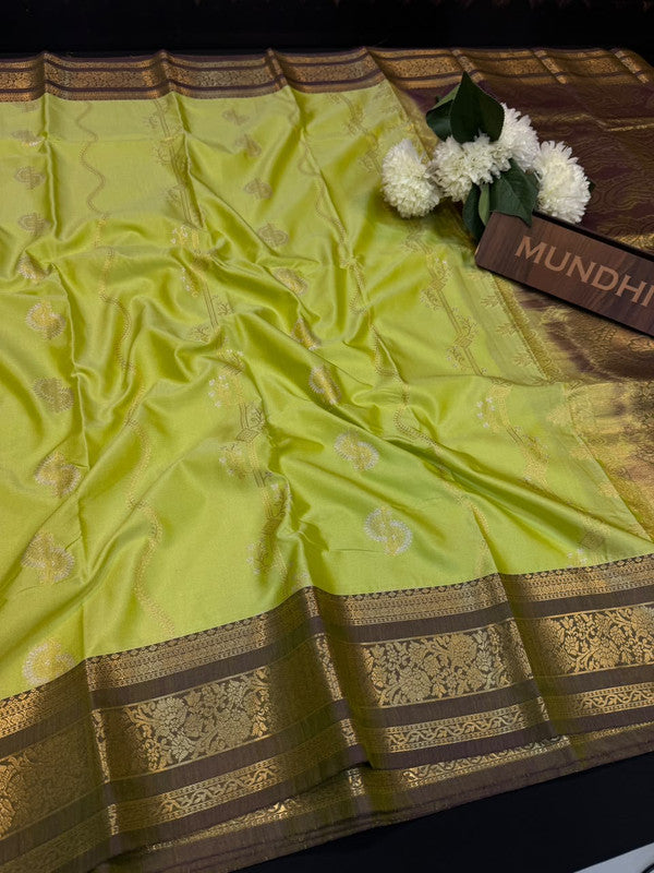 Vegan Silk Saree with |Zari Work for Women| VG131