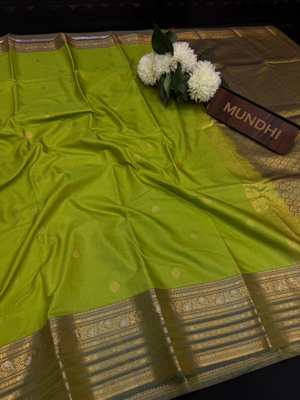Vegan Silk Saree with |Zari Work for Women| VG132