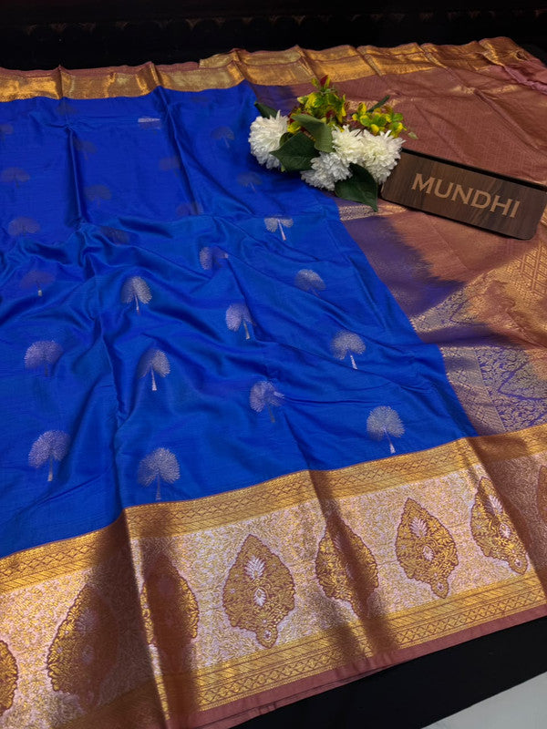 Vegan Silk Saree with |Zari Work for Women| VG136