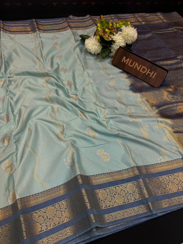 Vegan Silk Saree with |Zari Work for Women| VG135