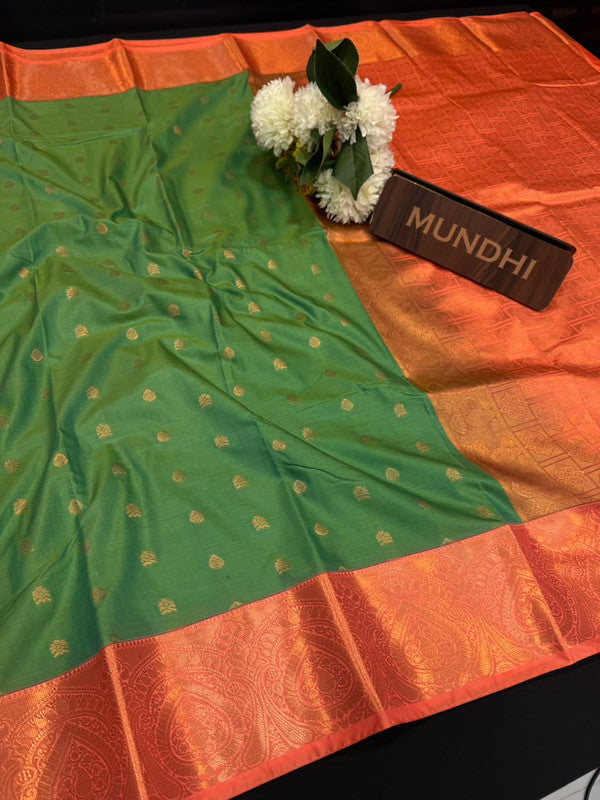 Vegan Silk Saree with |Zari Work for Women| VG143