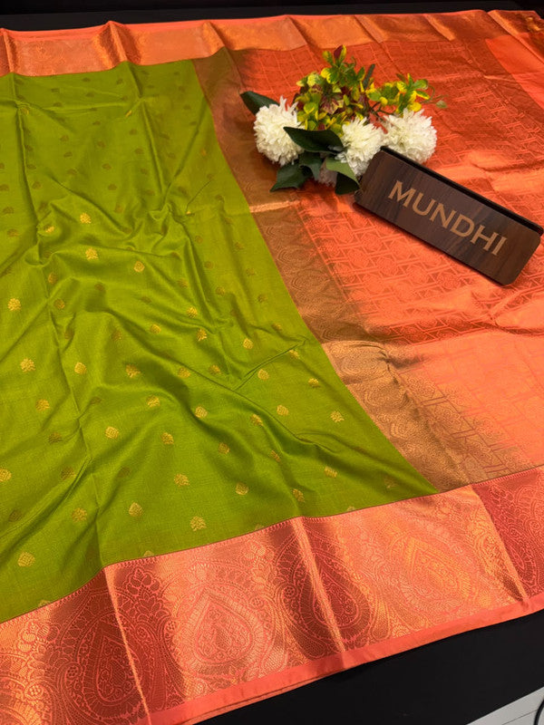 Vegan Silk Saree with |Zari Work for Women| VG149