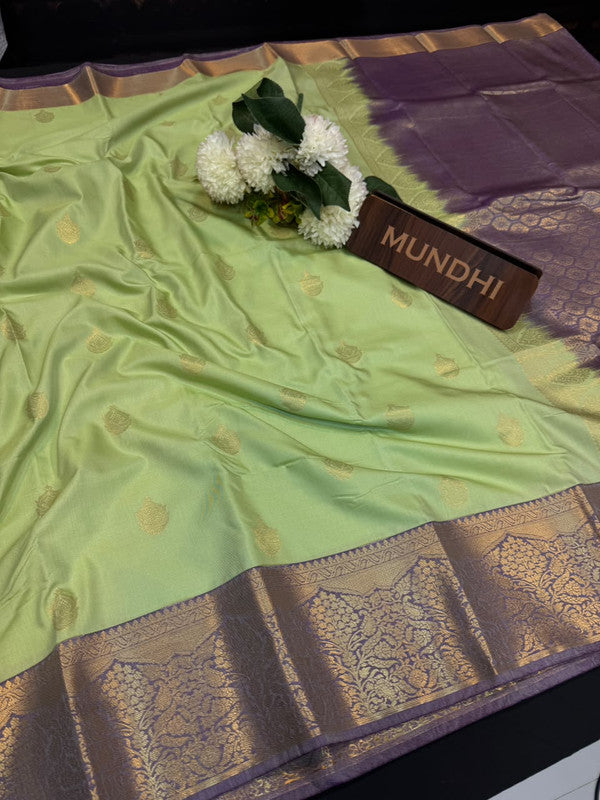 Vegan Silk Saree with |Zari Work for Women| VG152