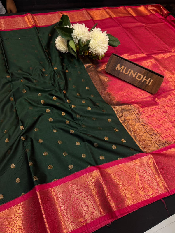 Vegan Silk Saree with |Zari Work for Women| VG153
