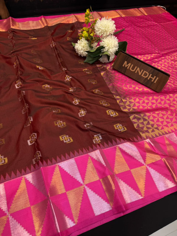 Vegan Silk Saree with |Zari Work for Women| VG158