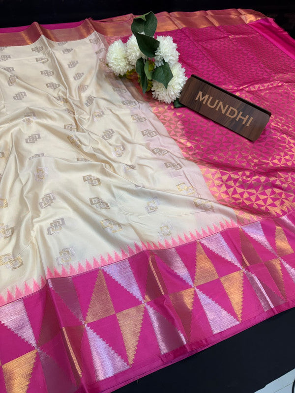 Vegan Silk Saree with |Zari Work for Women| VG159
