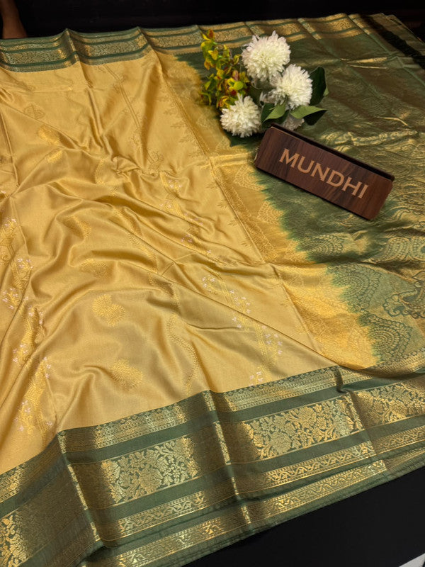 Vegan Silk Saree with |Zari Work for Women| VG157