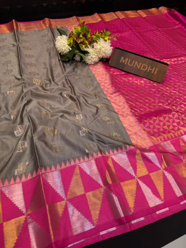Vegan Silk Saree with |Zari Work for Women| VG166