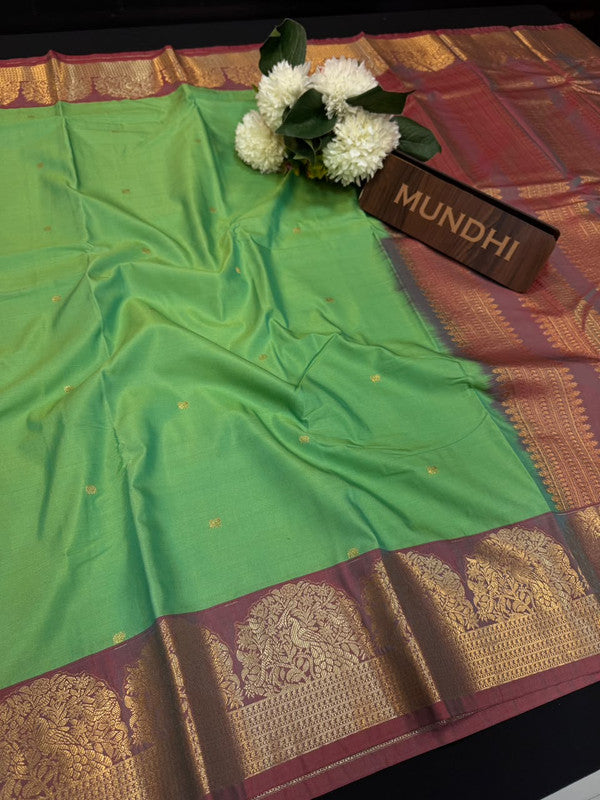 Vegan Silk Saree with |Zari Work for Women| VG171