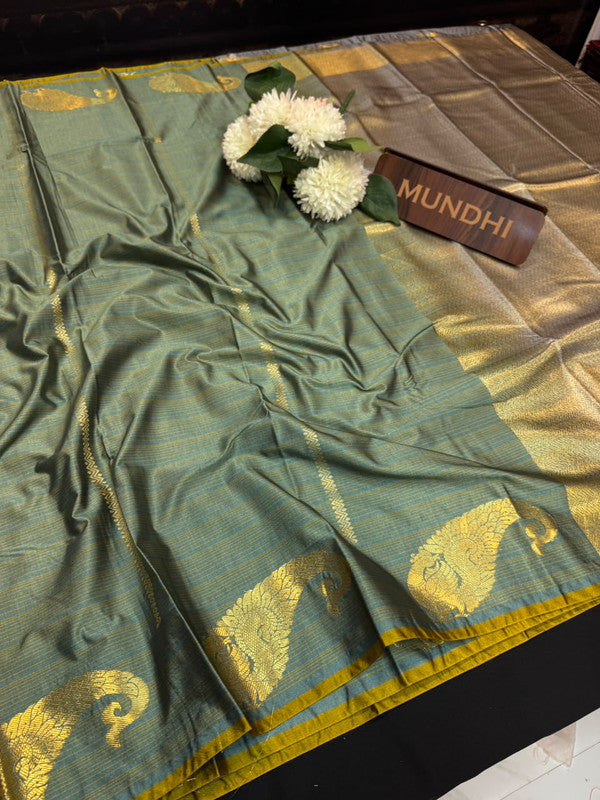 Vegan Silk Saree with |Zari Work for Women| VG185