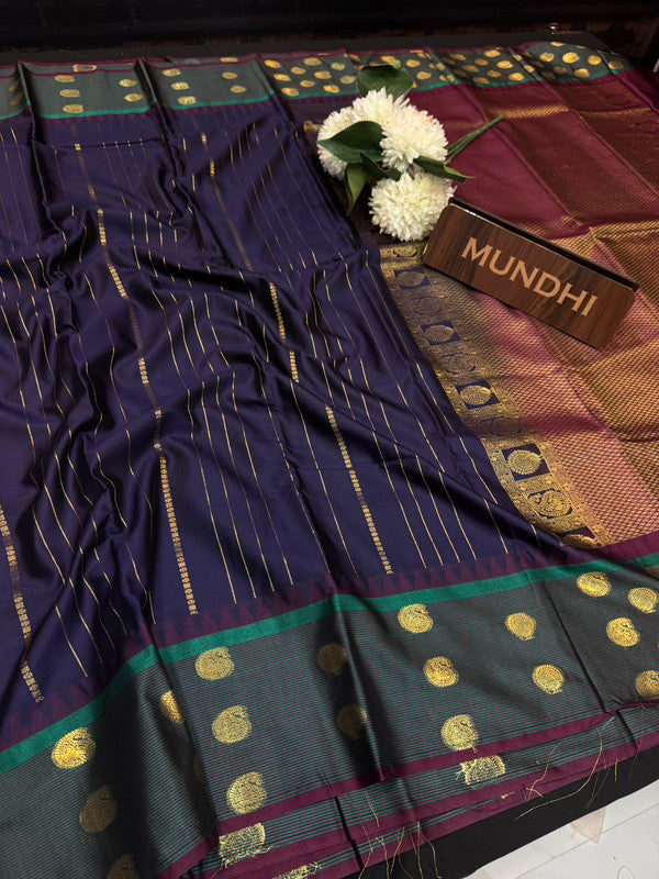 Vegan Silk Saree with |Zari Work for Women| VG186
