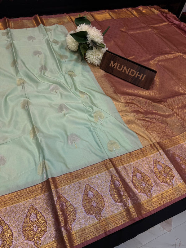 Vegan Silk Saree with |Zari Work for Women| VG190