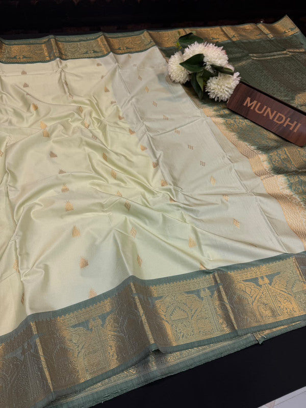 Vegan Silk Saree with |Zari Work for Women| VG194