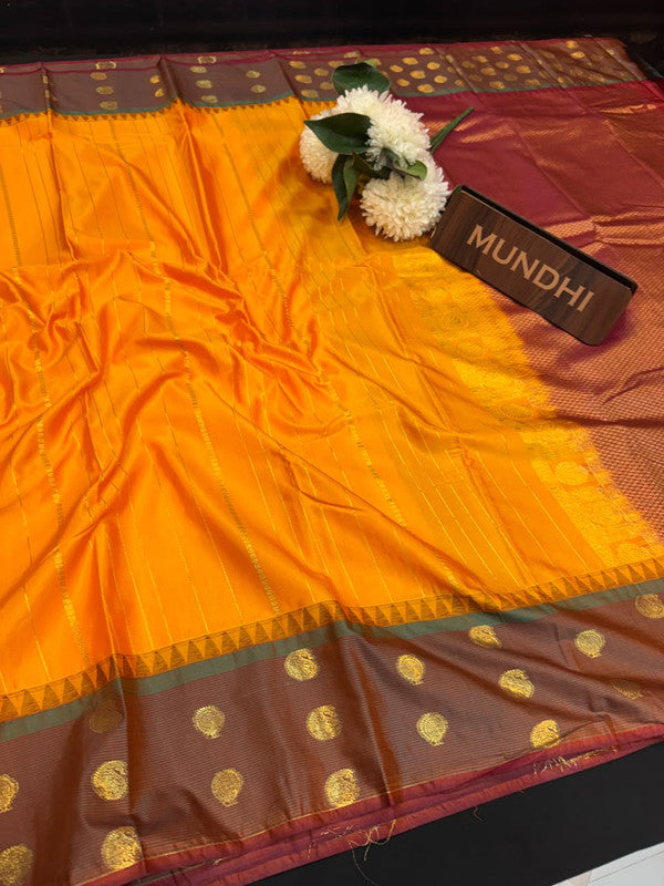 Vegan Silk Saree with |Zari Work for Women| VG192