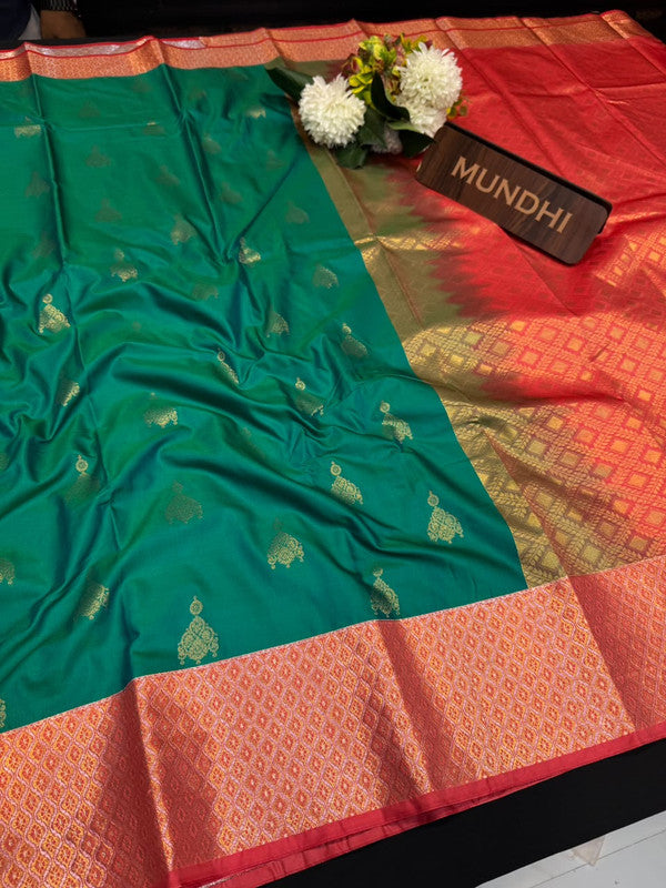 Vegan Silk Saree with |Zari Work for Women| VG198