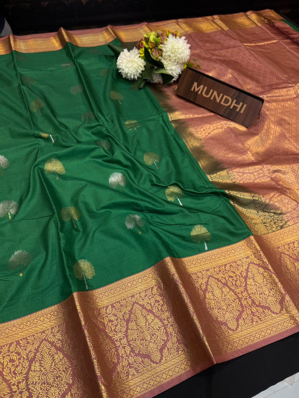 Vegan Silk Saree with |Zari Work for Women| VG200
