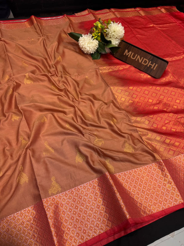 Vegan Silk Saree with |Zari Work for Women| VG199