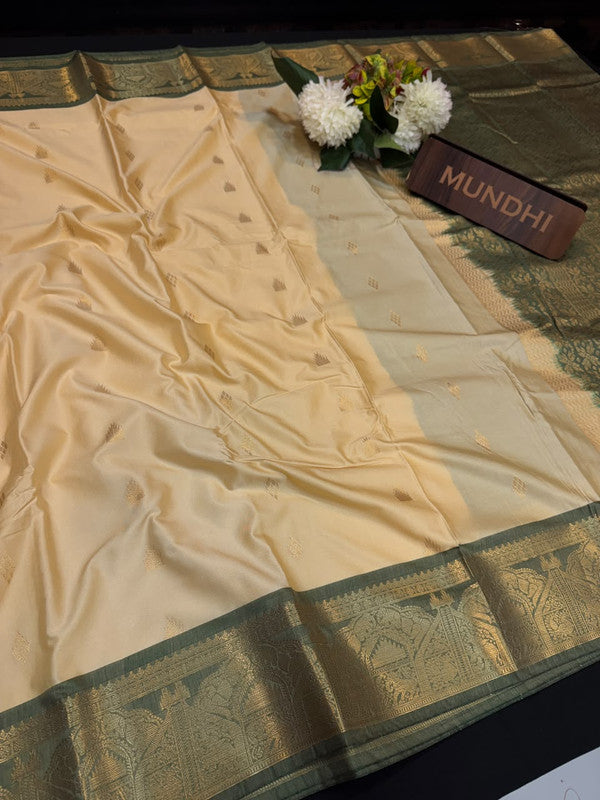 Vegan Silk Saree with |Zari Work for Women| VG206