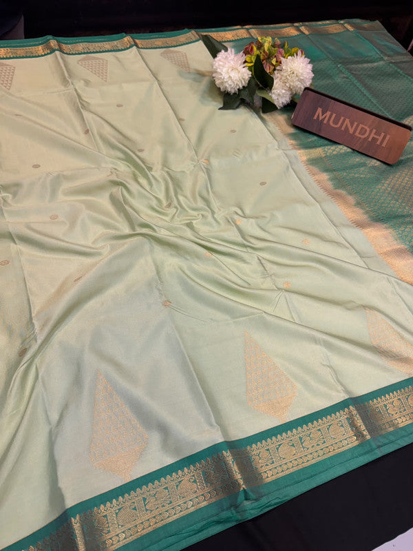 Vegan Silk Saree with |Zari Work for Women| VG209