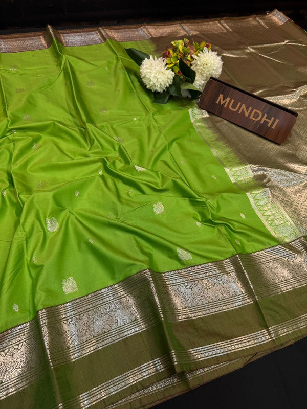 Vegan Silk Saree with |Zari Work for Women| VG210