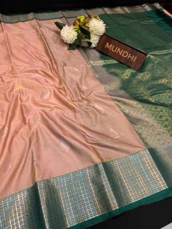 Vegan Silk Saree with |Zari Work for Women| VG211