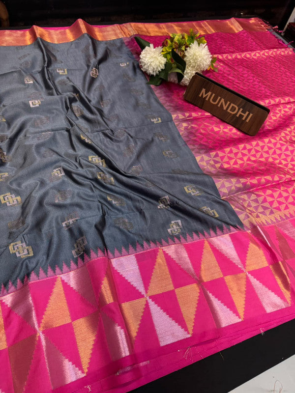 Vegan Silk Saree with |Zari Work for Women| VG216