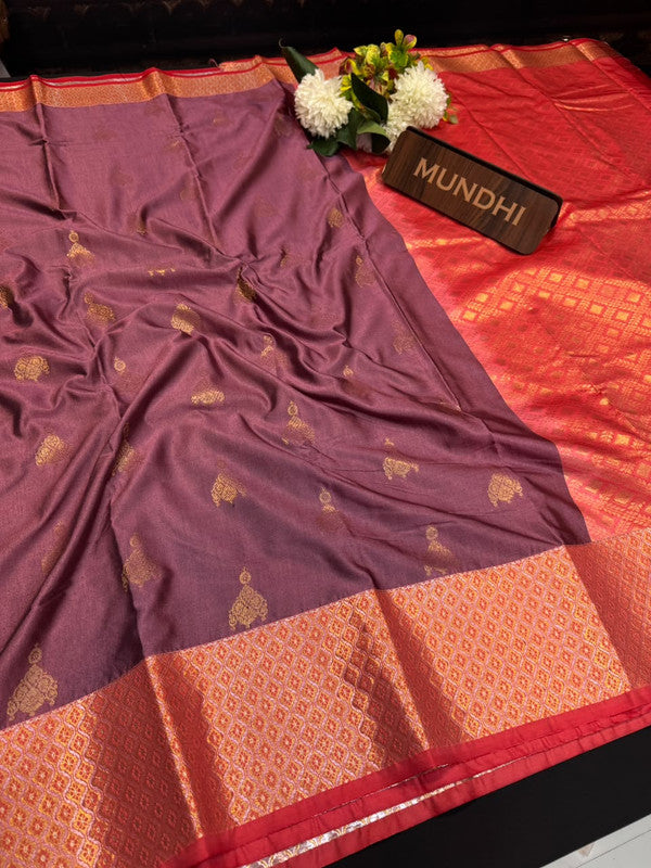 Vegan Silk Saree with |Zari Work for Women| VG219