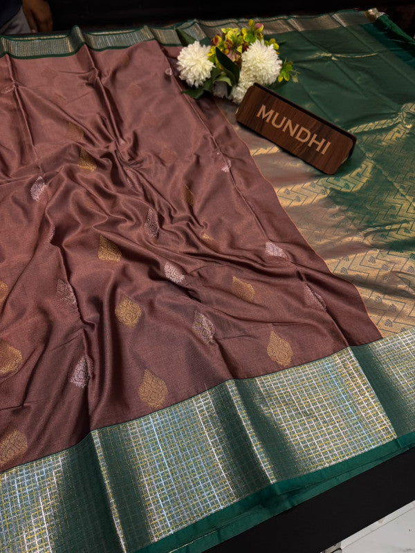 Vegan Silk Saree with |Zari Work for Women| VG217