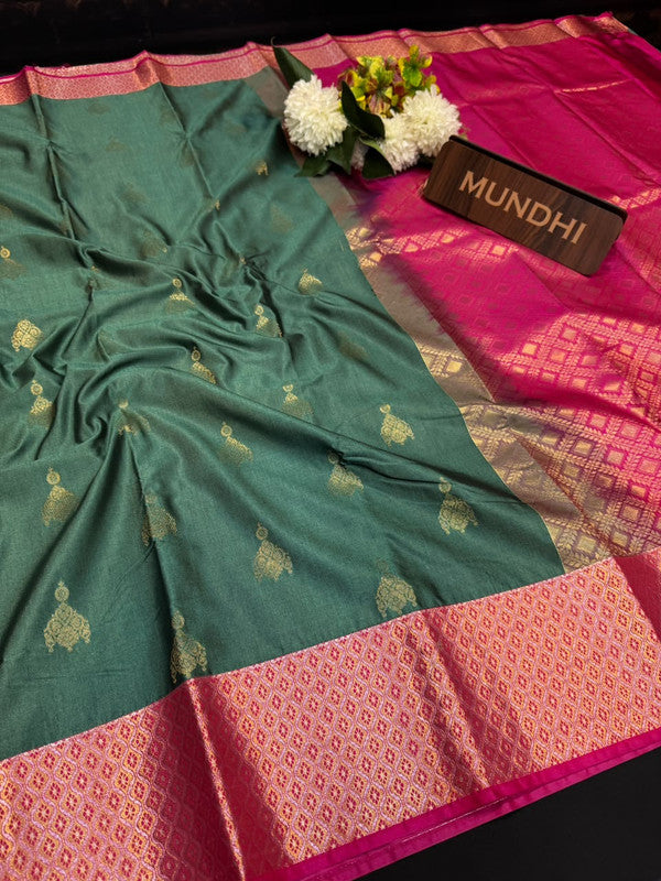 Vegan Silk Saree with |Zari Work for Women| VG224