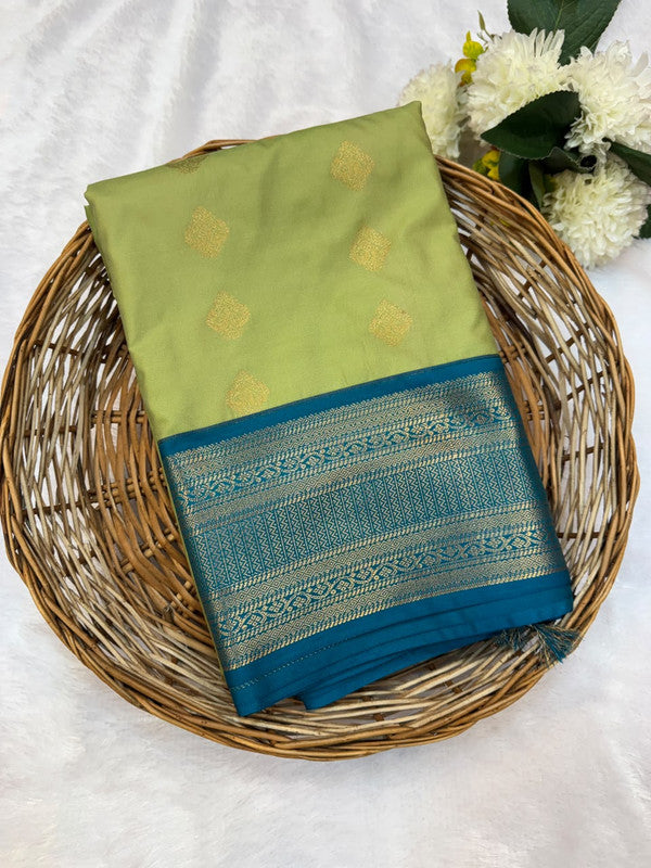 Mild Damage Vennila Semi Silk  Saree | Zari Work | MDP99