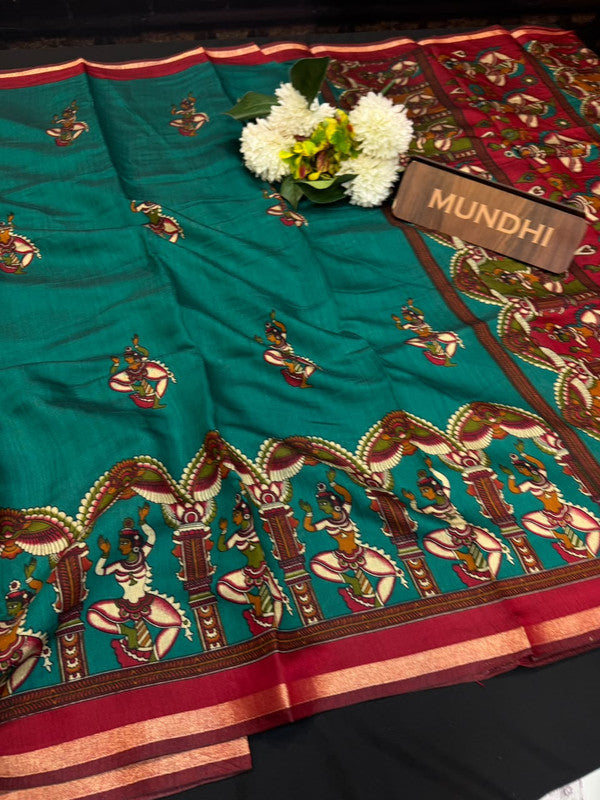 Maheshwari Silk Fancy Saree |  Zari Work Design | ME14