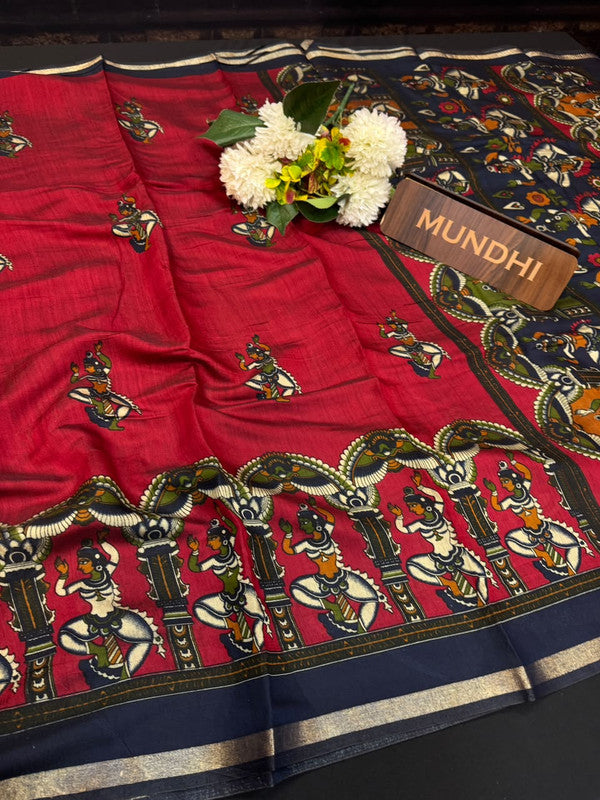 Maheshwari Silk Fancy Saree |  Zari Work Design | ME16