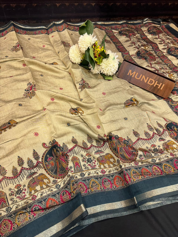 Maheshwari Silk Fancy Saree |  Zari Work Design | ME19