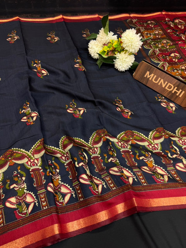 Maheshwari Silk Fancy Saree |  Zari Work Design | ME21