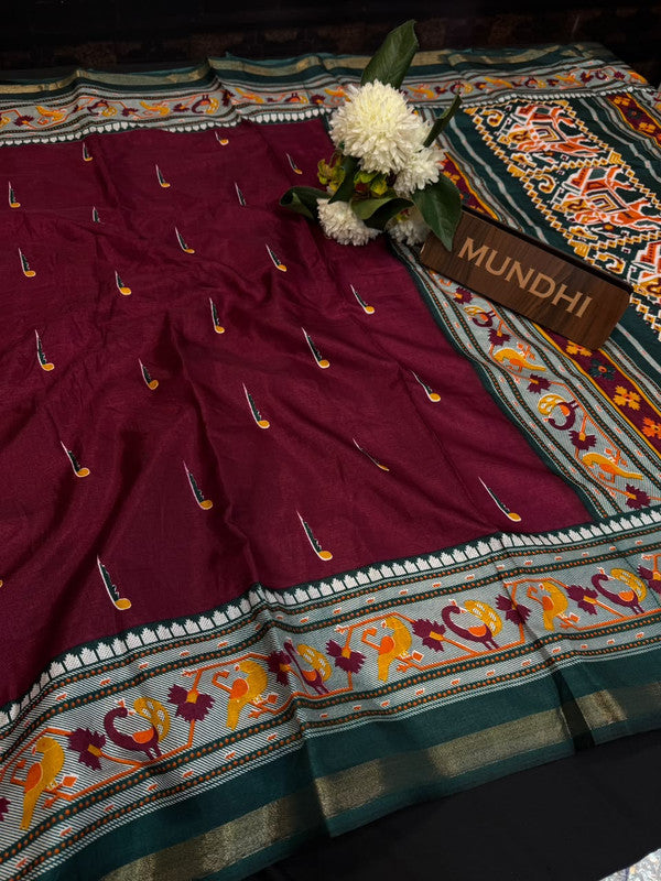 Mul Cotton Saree with Zari Border for Women in India