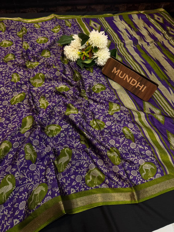 Lemon Cotton Saree with Zari Border for Women in India