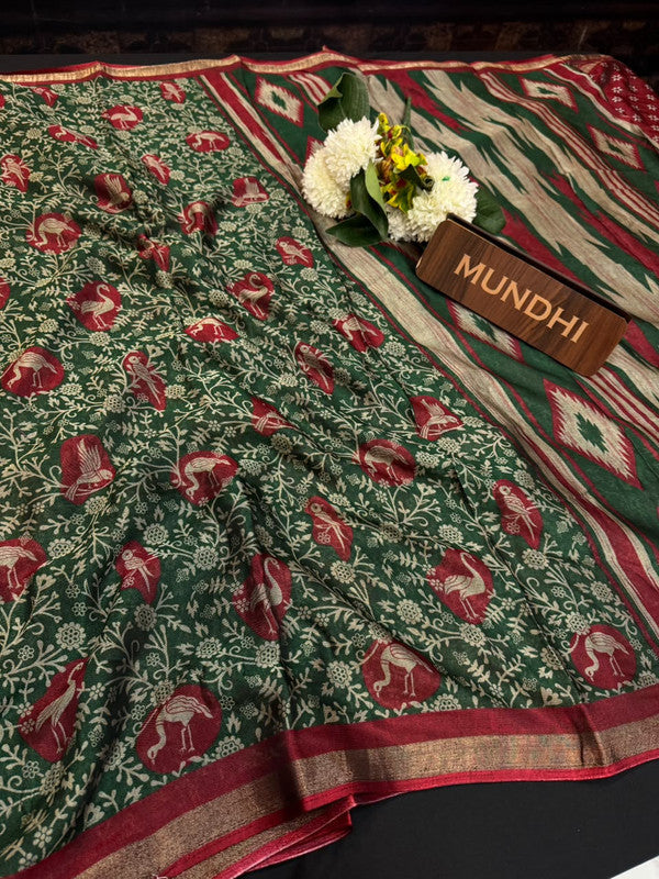 Lemon Cotton Saree with Zari Border for Women in India