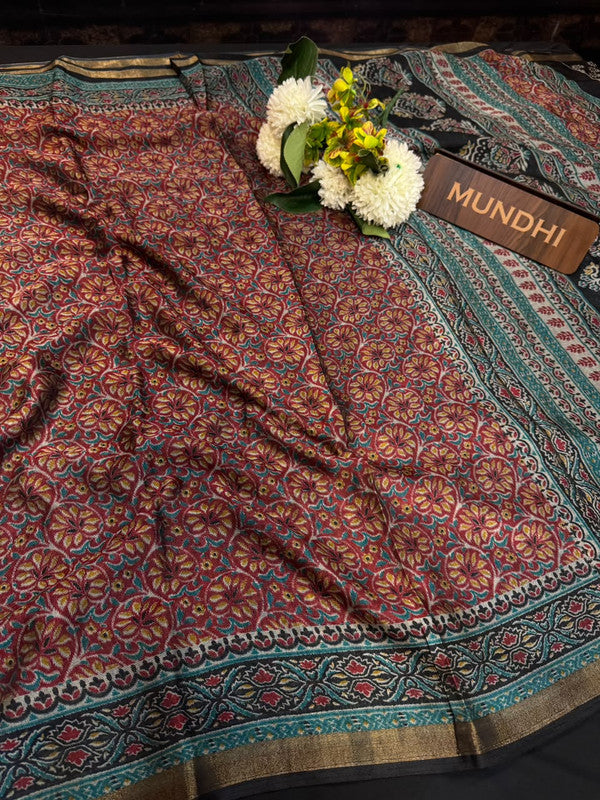 Black Cotton Sarees | Elegant Zari Border Collection|  BK46