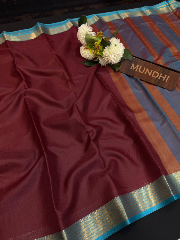 Plain Soft Silk Saree with Zari Work| PNS05