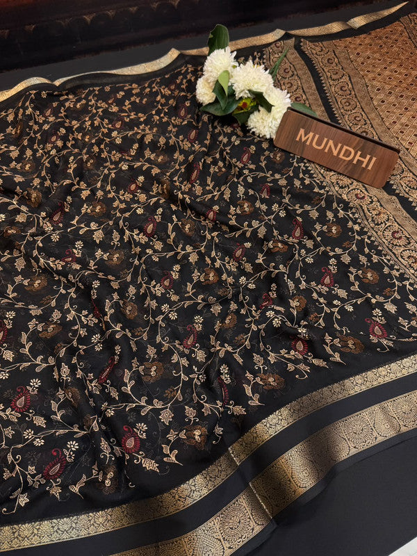 Sanveeka Fancy Silk Saree with Zari Work| SVE09