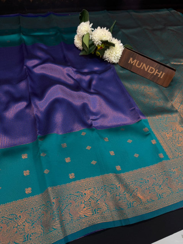 Centre Checked Pavishna Saree in soft silk type fabric with elegant zari work