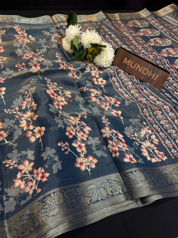 Atlas Jari Fancy Silk Saree with Traditional Zari Work