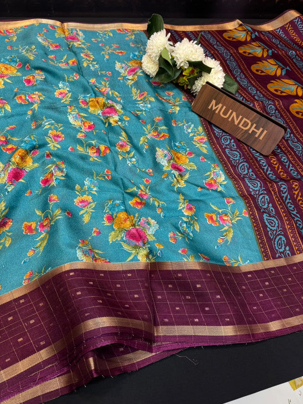 Meenal Butti Fancy Silk Saree with Zari Work| BEE08