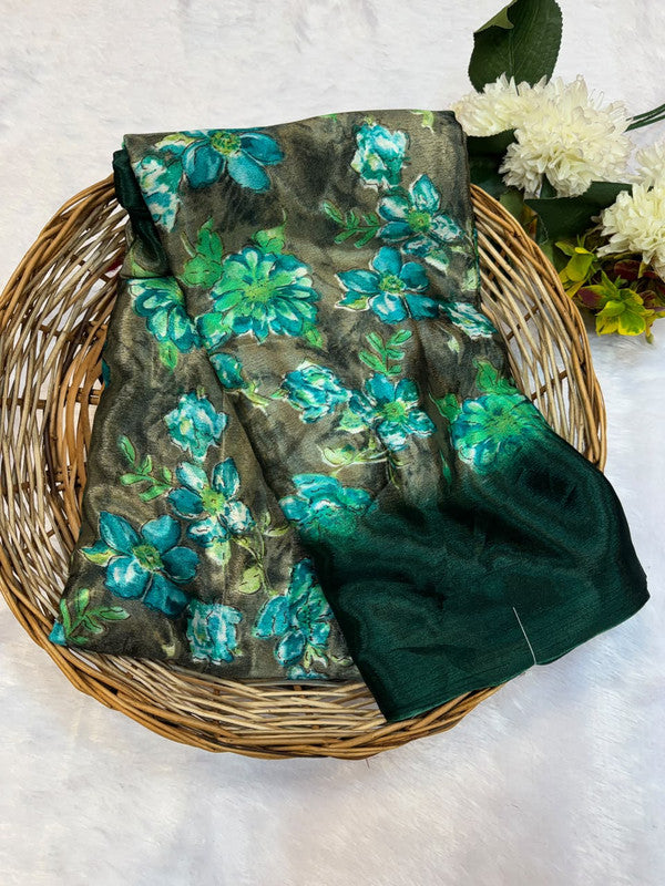 Turkey Silk Saree with Crepe Silk Design