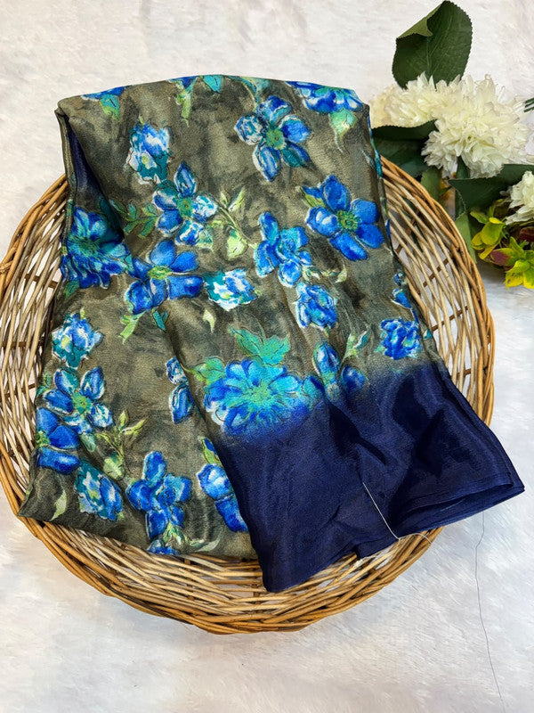 Turkey Silk Saree with Crepe Silk Design